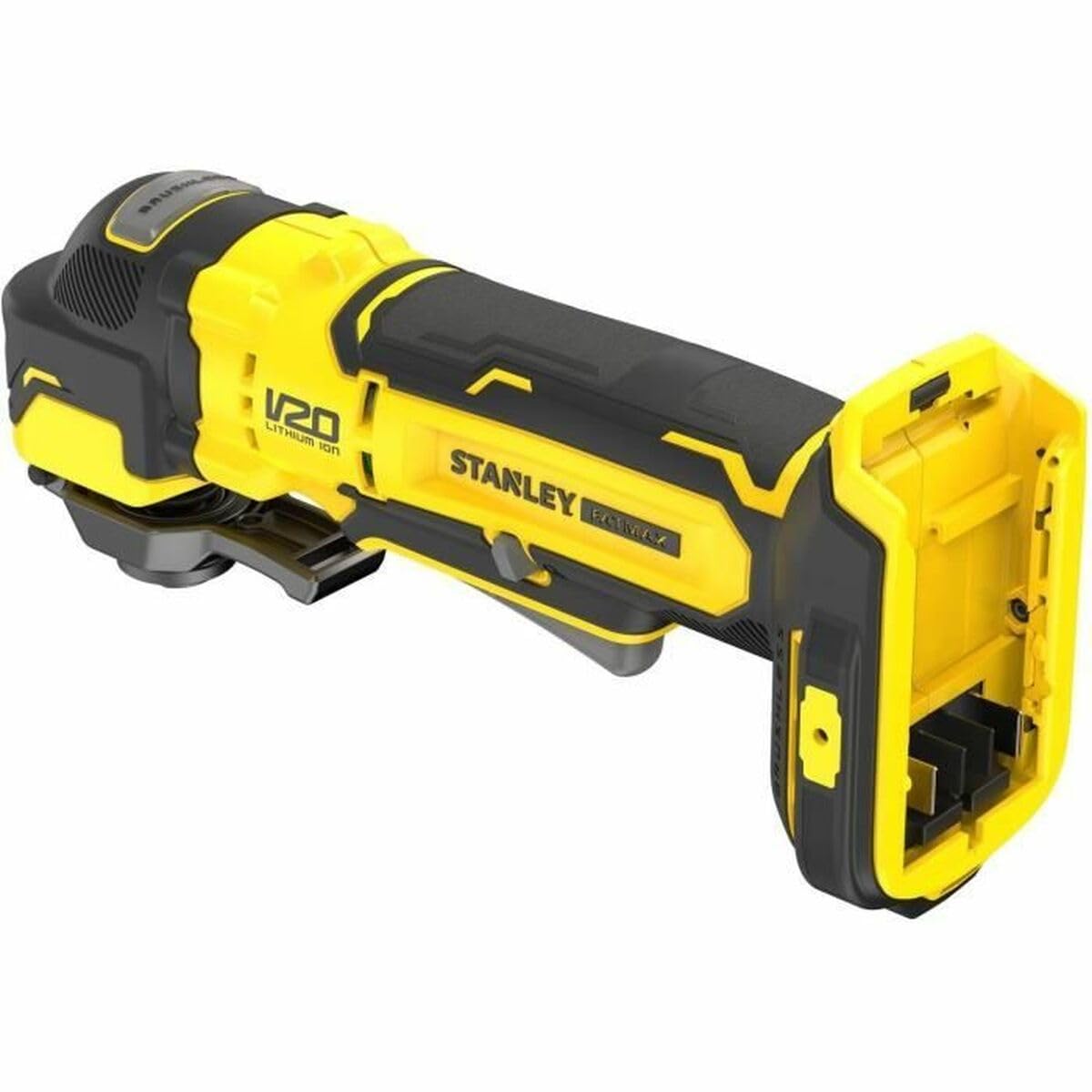 STANLEY Produkt Multi-Herramienta Oscilante BRUSHLESS V20 Li-Ion 18V, velocidad variable 0-19.000 opm, ángulo de oscilación 1.6°/3.2°. Incluye 14 accesorios. Sin cargador/batería