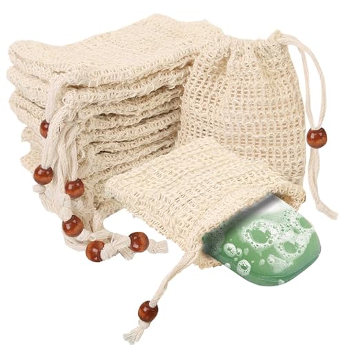 12Pcs Natural Soap Bag Set