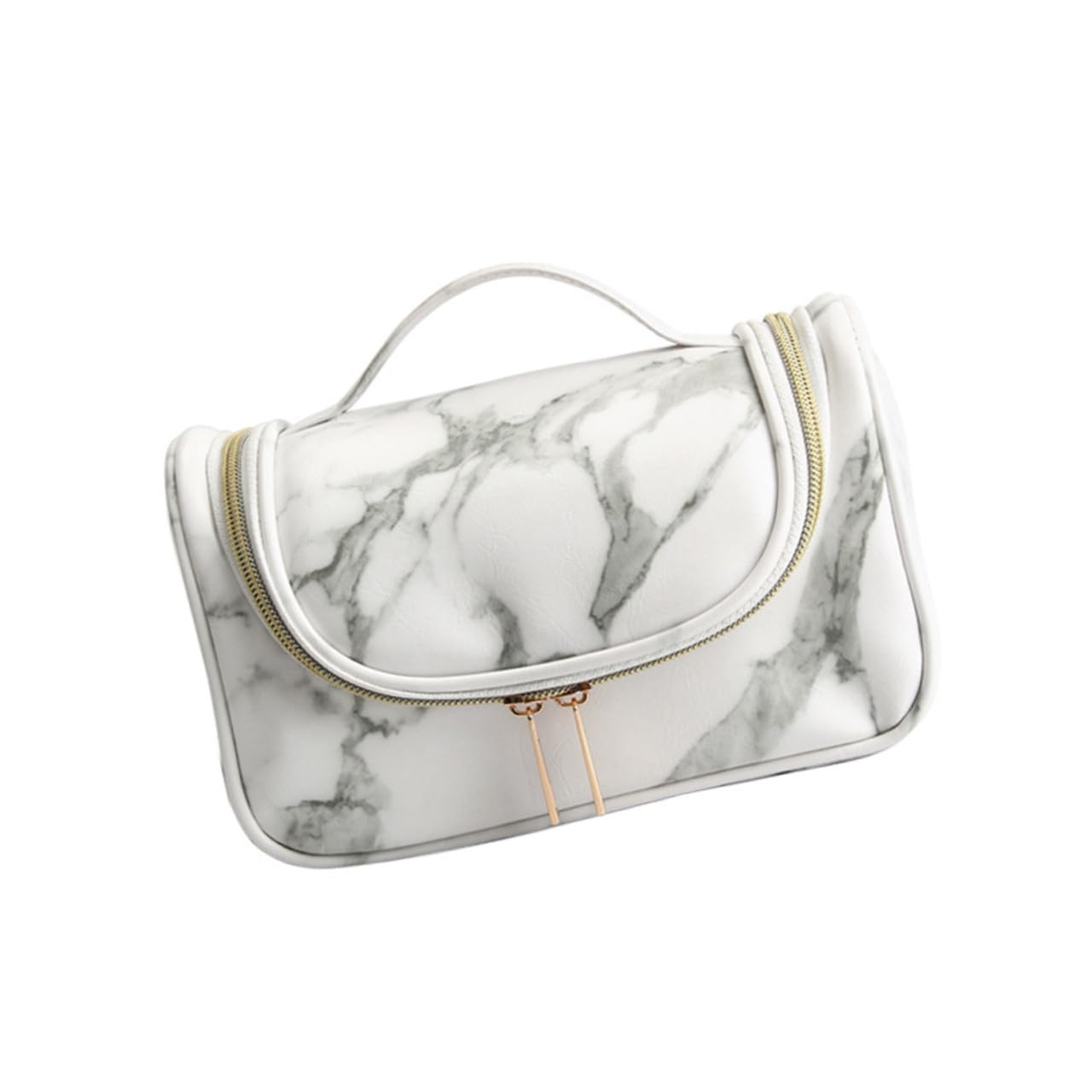 DOITOOL 2 Stück Marmor-Make-up-Tasche Organizer Reise-kulturtasche Kompakte Damentasche Reißverschluss Leicht Zu Reinigen Für Besondere Anlässe