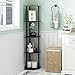 Furinno Turn-N-Tube 5 Tier Corner Display Rack Multipurpose Shelving Unit, 1-Pack, Dark Cherry/Black