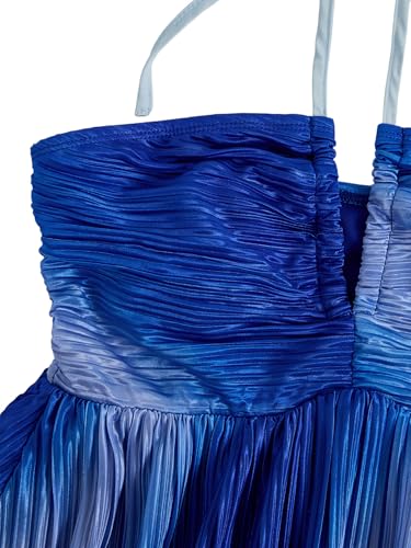 Image of SOLY HUX Women's Tie Dye Cami Dress Halter Backless Sleeveless A Line Short Summer Dresses Sundress
