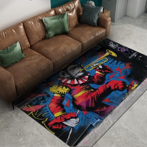 Tapis singe graffiti 120x150cm antidérapant pour salon et salle de jeux - 2