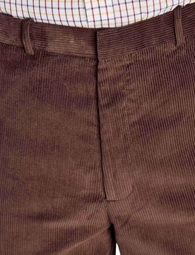 Men's Corduroy Pants Straight Fit Flat-Front Casual Pants2