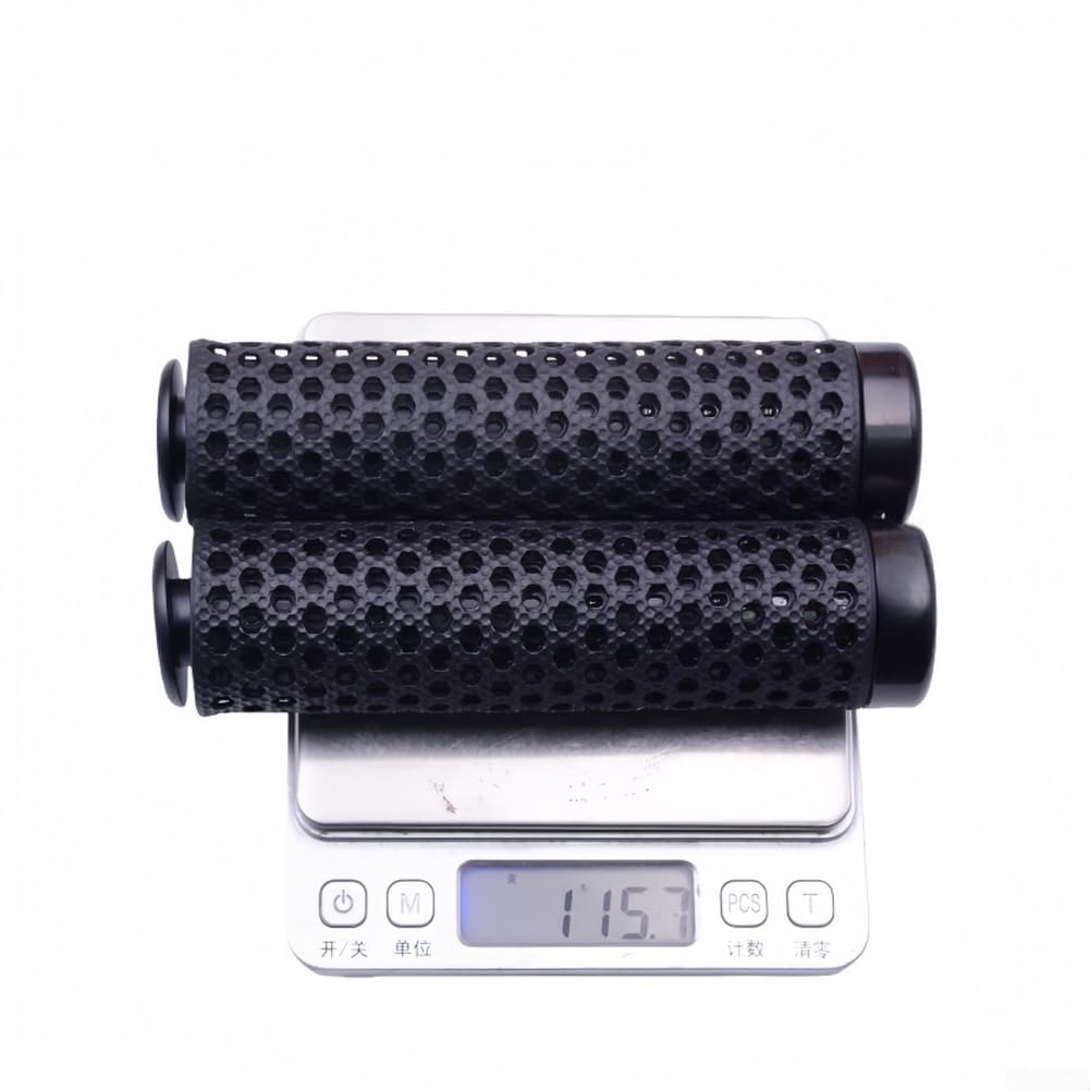 Manopole per manubrio di mountain bike, stampate in 3D, ergonomiche, assorbenti, traspiranti, design a rete, per manubri da 22,2 mm, con anelli di bloccaggio in lega di alluminio, colore
