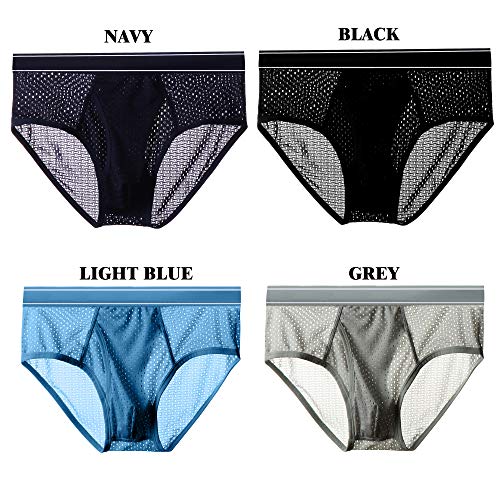 Ouruikia Men’s Underwear Briefs Sports Performance Briefs Mesh Active Underwear Quick Dry Briefs3