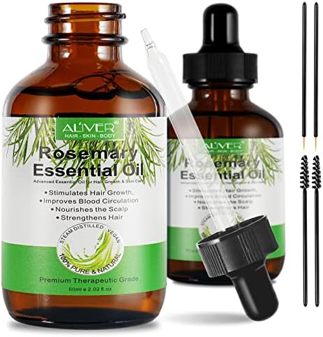2 Packs Multipurpose Rosemary Oil for Hair Growth, Skin Care, Nails& Cuticles, Nourish the Scalp, Dry Skin Relief, Improve Blood Circulation,Face Body Moisturizer, Lash Serum, Purify Essential Oil