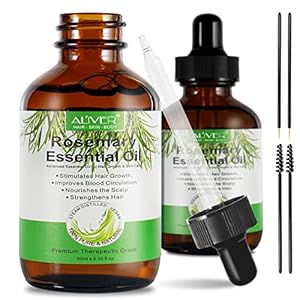 2 Packs Multipurpose Rosemary Oil for Hair Growth, Skin Care, Nails& Cuticles, Nourish the Scalp, Improve Blood Circulation, Body Moisturizer, Lash Serum, Face Oil, Rosemary Essential Oils for Hair