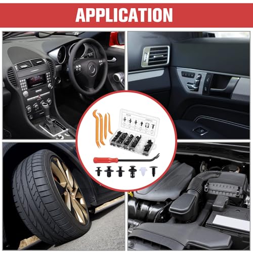 Bczhieulw Clips grapas coche - 6 tipos diferentes de clips del panel de la puerta y clips de plástico de moldura del parachoques universal, conjunto de 105 piezas - imagen 8