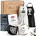 Hochzeitsgeschenke für Brautpaar, 6‑teilig Mr und Mrs Geschenk für Braut und Bräutigam, Tassen, Schürze und Handtuch, Verlobungsgeschenk Paar Geschenke Jahrestag Geschenk für Hochzeit, Verlobungen