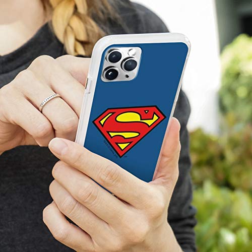 Superman Classic S Shield Logo Protective Slim Fit Hybrid Rubber Bumper Case Fits Apple Iphone 8, 8 Plus, X, 11, 11 Pro,11 Pro Max #TOP4