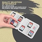 DLseego Game Card Case for Switch Lite/Switch/Switch OLED, Gold Kingdom Medallion Design Switch Game Cartridge Memory Card Portable Storage with 12 Game Card Slots and 12 Micro SD Card Slots-White