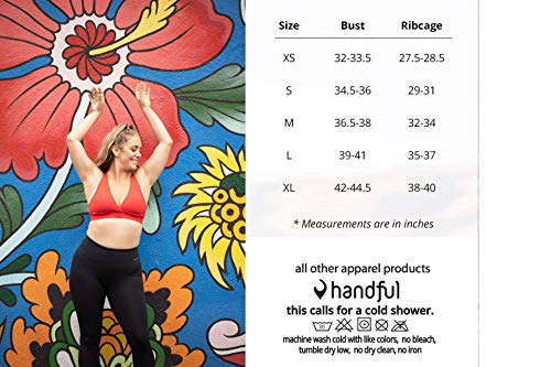 Image of Handful The FaV Bra, Medium Support Sports Bra, Pockets, Removable Pads, Deep Plunge Neck Line