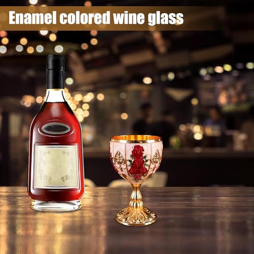 Mini kielich na wino, 30 ml europejski kubek kielicha ze stopu cynku – ozdoby do szafki na wino, mały kubek do piwa, koktajlu whisky, ozdoby retro