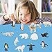 RCOMG Arctic Animals Figures, 14pcs Mini Polar Animal Figurines, Plastic Arctic Animal Toys Set with Arctic Fox Wolf Reindeer Penguins Toys
