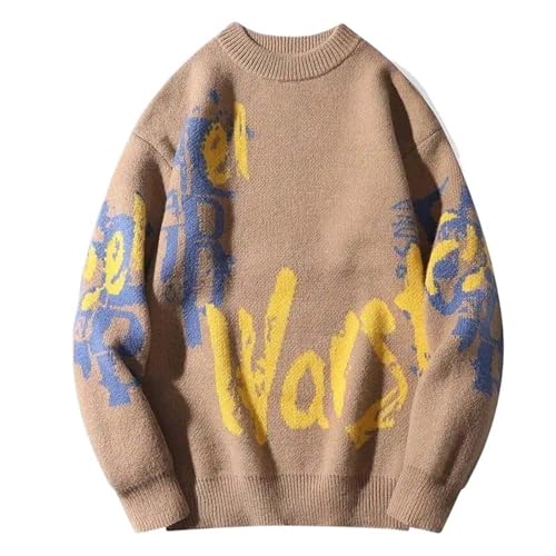 Pull col roulé homme tricot chaud motif lettre pour un style décontracté chic