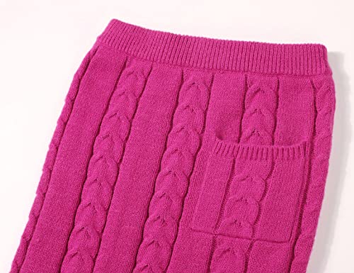 Image of CHARTOU Women's Winter Chunky Cable Knit Long Skirt 2 Piece Outfit Sweater Sets
