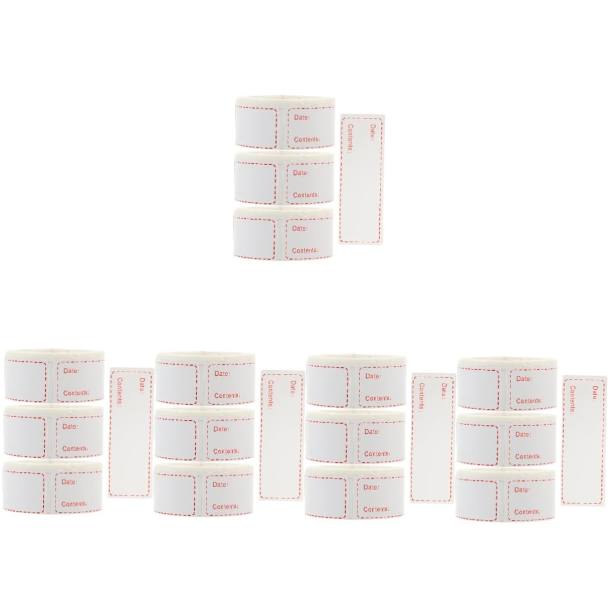 ARTIBETTER 15 rollos Etiquetas Adhesivas Removibles para Alimentos Pegatinas para Congelador y Almacenamiento de Etiquetas Autoadhesivas Rojas para Cocina y Restaurante Fáciles de Escribir y