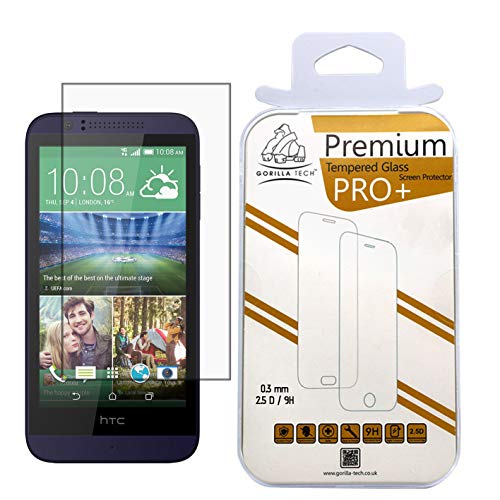 HTC Desire 510 Gorilla Tech® Film En Verre Haut De Gamme Invisible Incassable Et Dureté 9H Transparant Qualité HD Anti -Bris Transparent Et Résistant Aux...