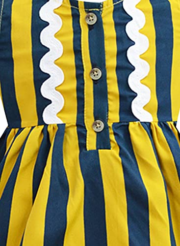 Image of A.T.U.N. (ALL THINGS UBER NICE) Girls Printed Cotton Skater Knee Length Casual Dress for Daily Occasions