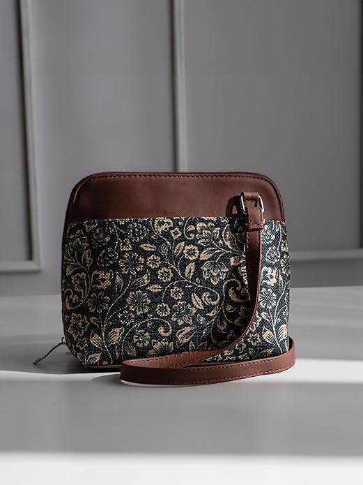 Women’s Printed Crossbody Sling Bag – Vegan Leather Handbag with Adjustable Strap, Stylish Small Purse for Travel, Daily Use & Casual Wear