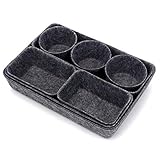 filztasche rund 【Hochwertige Materialien】Die Schubladen-Aufbewahrungsbox besteht aus hochwertigem Filz. Sie sieht fest, langlebig und nicht verformbar aus. Die Innenseite ist weich, fühlt sich angenehm an und ist kratzfest. Beim Schließen der Schreibtischschublade kann das Filzmaterial auch verhindern, dass Gegenstände rollen und Geräusche machen.