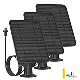 5W Solar Panel Compatible with Blink Outdoor 4(4th Gen)/Outdoor 2K+ Camera, Solar Panel Charger for Blink Camera with 13.1ft Cable Rubber Plug, IP65 Weatherproof, Includes Secure Wall Mount, 3 Pack