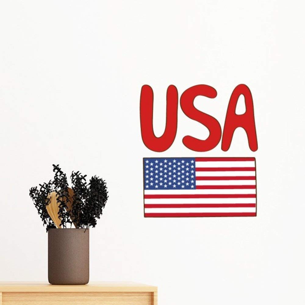 Papier peint amovible drapeau américain pour relooker un mur uni