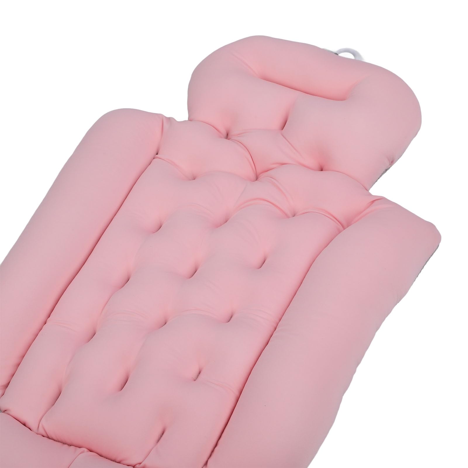 Sxhlseller Cuscino da Bagno per Tutto il Corpo Comodo Design Ergonomico Previene lo Scivolamento per Adulti Spa con Ventose per Vasca da Bagno Hot Springs Mesh 50 Pollici (PINK)