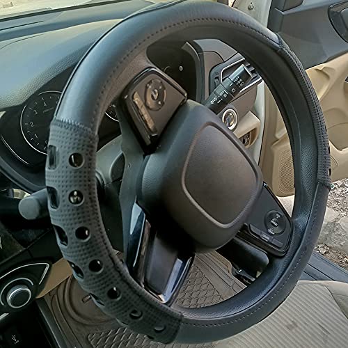 Image of Auto Pearl Ring Type Car Steering Wheel Cover, Ultimate Shine Full Black for Tavera Type 2