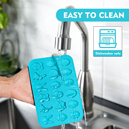 Webake 18 Cavities Egg Mold Bunny Silicon Molds For Chocolate 2 Pack Egg Shaped Mold Baking Pan Candy Chocolate Mold Cake Decoration For Easter Party #TOP6