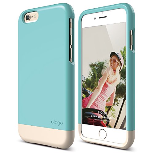 elago iPhone 6 Plus Case, [Glide Limited-Edition][Coral Blue/Champagne Gold] - [Mix and Match][Premium Armor][True Fit] – for iPhone 6 Plus Only