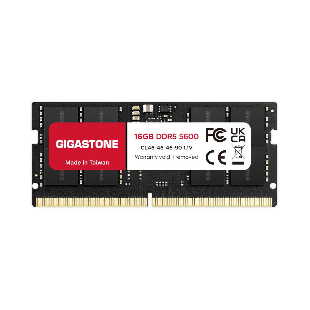 DDR5 RAM Laptop Only】 GIGASTONE 16GB DDR5 4800MHz PC5-38400 CL 40