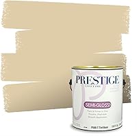 Vista 271 de PRESTIGE Pinturas de pintura exterior e imprimación en uno, 1 galón, plano, combinación comparable de Benjamin Moore* Manzanilla*