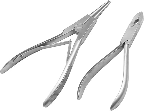 HERRAMIENTAS DE PIERCING CORPORAL ANILLO ALICATES DE ABERTURA DE 7" Y ALICATES DE CIERRE FÓRCEPS 5 12" ACERO INOXIDABLE PROFESIONAL SEPTUM Pezón de