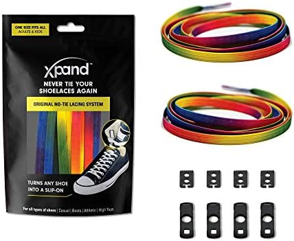 Xpand® No Tie Shoelaces - Flat Elastic Laces with Adjustable Tension - Slip-on Any Shoes