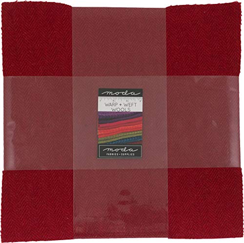 100% Wool Bright Layer Cake 12 10-inch Squares Moda Fabrics 54810LCB