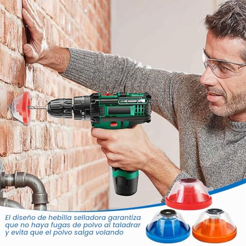 Miniatura 6 de Kubdpqor 4 Piezas Recoge Polvo Taladro, Colector Polvo Taladro, Colector Polvo A Prueba Golpes, Utilidad Fácil Durable Accesorios Taladro Para Evitar Que El Polvo Vuele