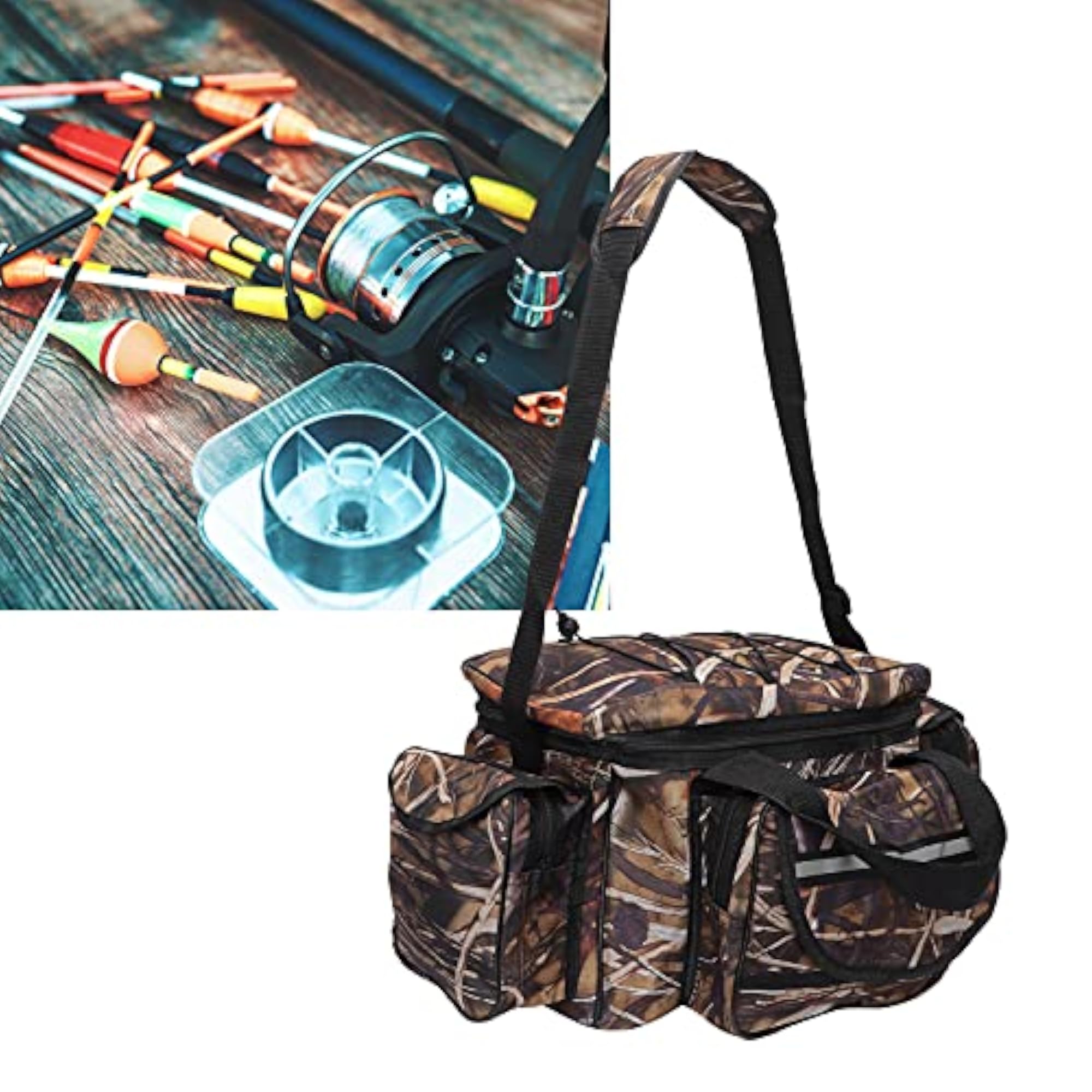 Fishing Tool Bag, Large Capacity Fishing Messenger Bag