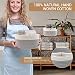 Lannvan Aufbewahrungskorb 5er Set aus Baumwolle,Körbe Korb Geflochten Körbe Aufbewahrung Storage Basket Aufbewahrungskörbe Geflochtener Korb für Bad Badezimmer Kinderzimmer Wickeltisch,Weiß und Grau