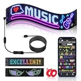 ZYNTEK LED Schild 12×59.5 cm, RGB Flex LED Anzeige mit App-Steuerung