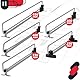 KOTARBAU® 2er Set Ausziehbare Kleiderstange für Garderobenschrank 350mm