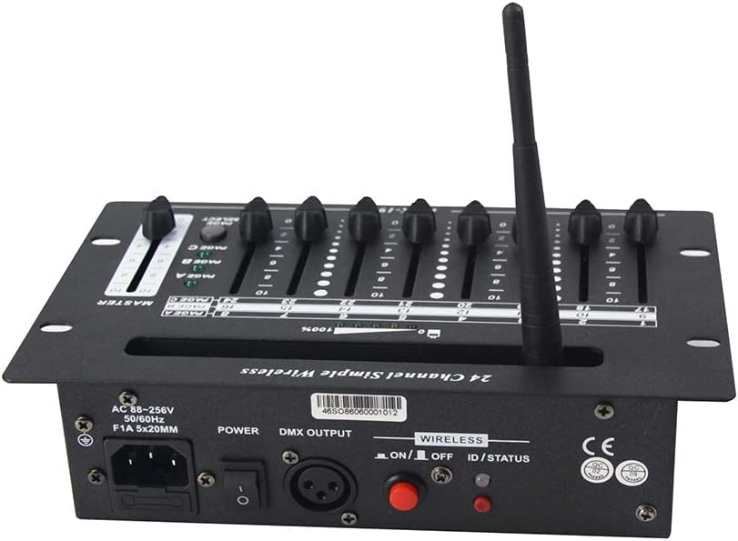 DMX dj Controller,Dmx Console, 24CH Dmx512 Console, Controller Panel Use For Editing Program Of Stage Lighting Runing, for DJs Bands Bars Pubs Clubs Family Party