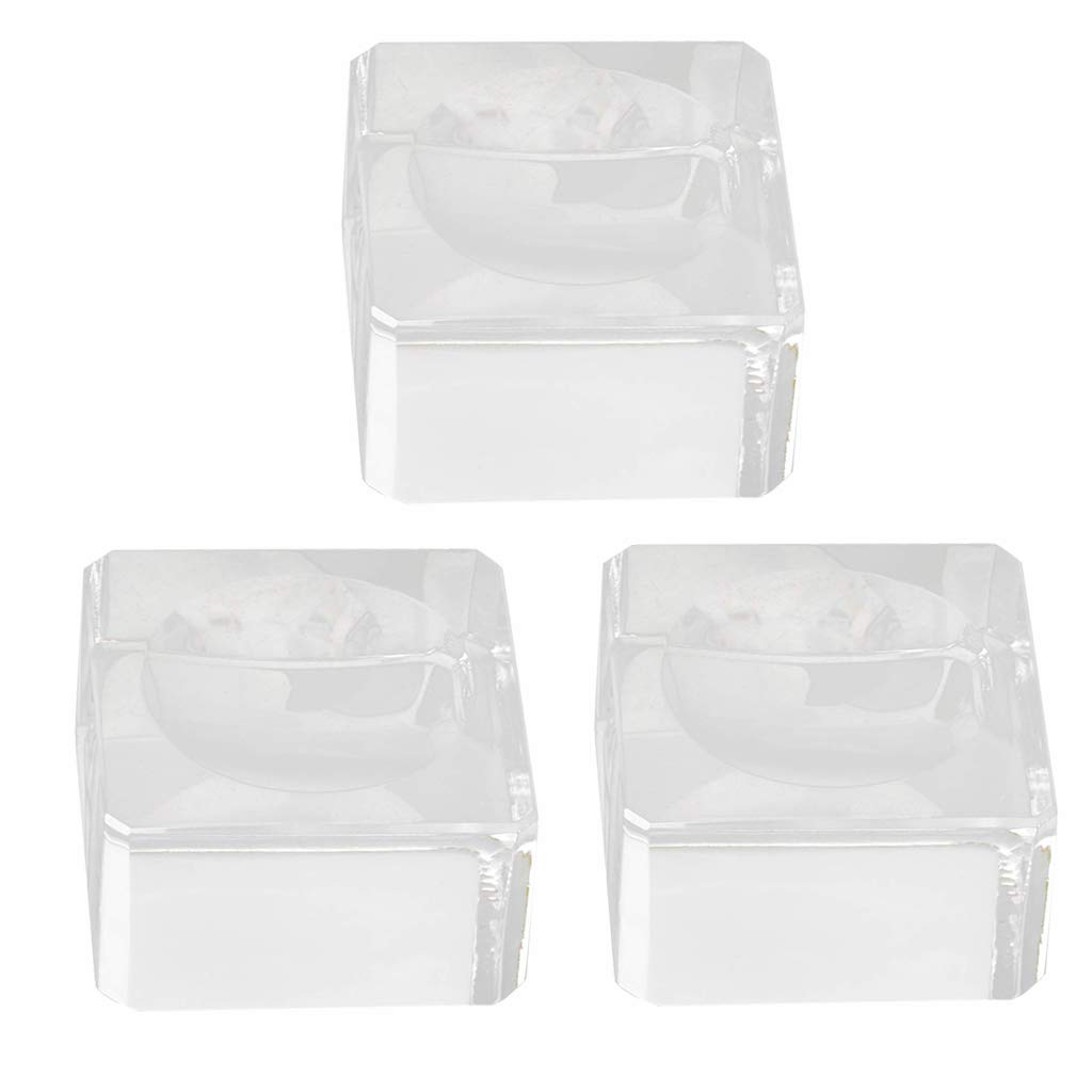 Supports Pour Boules De Cristal - Lot De 3, Transparents, épais, Avec Cuvette - Pour Boules, Balles, œufs Décoratifs