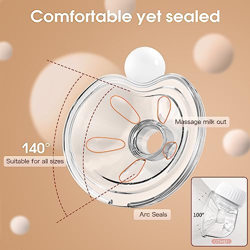 Hands Free Breast Pump Wearable Breast Pump 12 Levels 3 Modes Double Portable Electric Breast Pump W/Remote Control,140°Soft Silicone,Lcd,1200Mah Battery,Low Noise Leak-Proof Painless Breastfeeding #TOP4