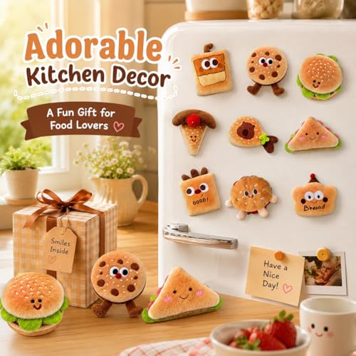 Set de 9 imanes de frigorífico de comida de peluche miniatura 7