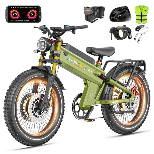 ANIIOKI 6000/7000W Dual Motor Electric Bike,46MPH 300Miles Long Range eBike,60/72V