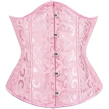 Bslingerie  Womens Vintage Floral Brocade Satin Underbust Corset Clincher Cinchers