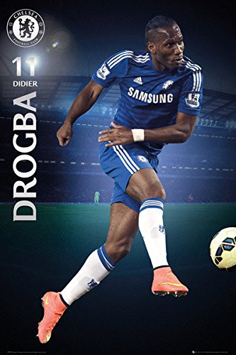 Affiche Chelsea Didier Drogba pour habiller un grand mur vide 61x91,5
