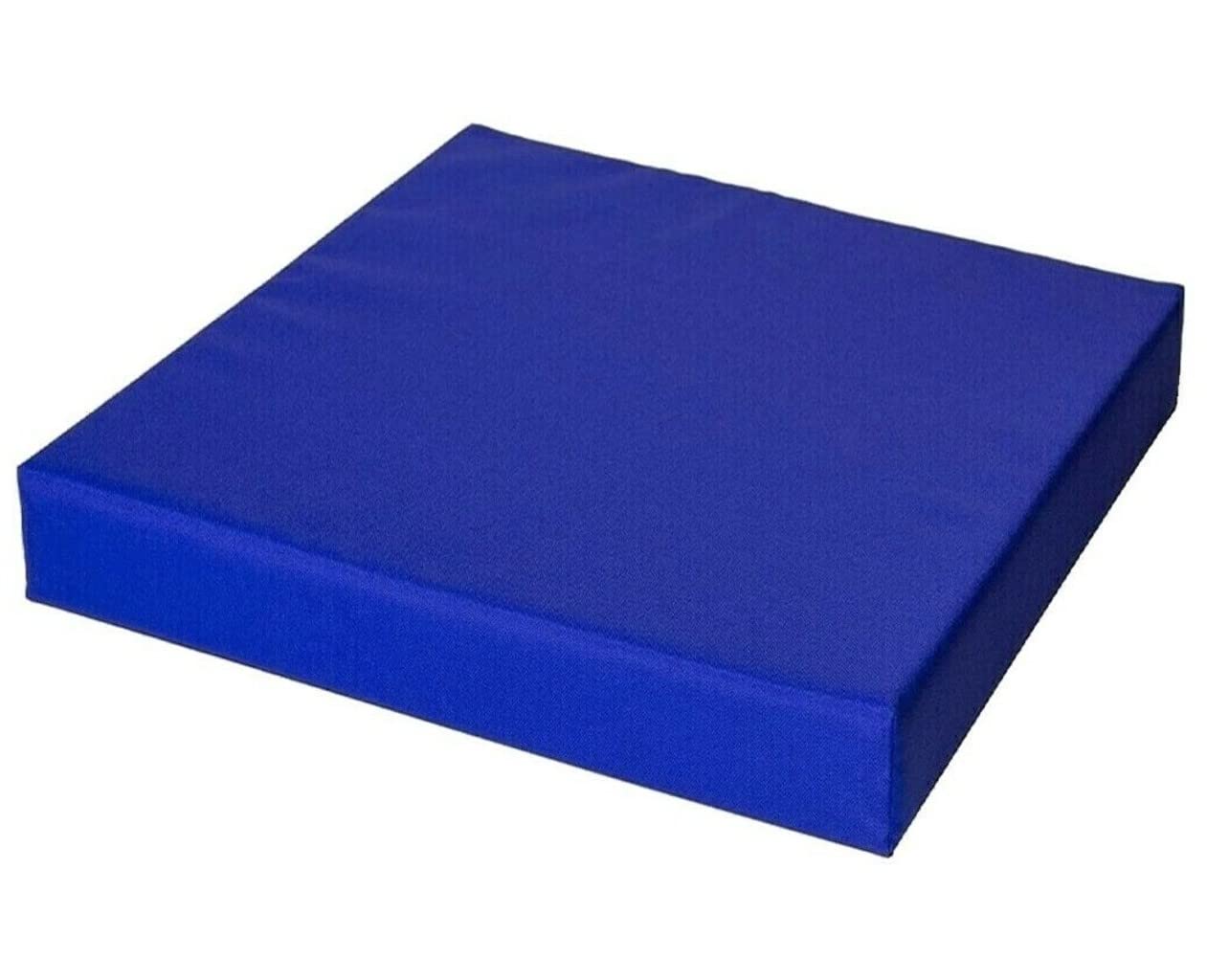Hendem 4cm Thick Waterproof Seat Pad Indoor Outdoor Garden Rattan Furniture Foam Pad With Strong Fabric Removable Zipper Cover (51 x 48 cm / 20" x 19", Royal Blue)