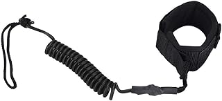 KENANLAN Surfboard Leash, 5FT Stand Up Paddle Board SUP Leash, 5mm Coiled Spring Leg Foot Rope Surfing Leash, Adjustable Ankle Body Board Surf Board Coiled, for Surfboard